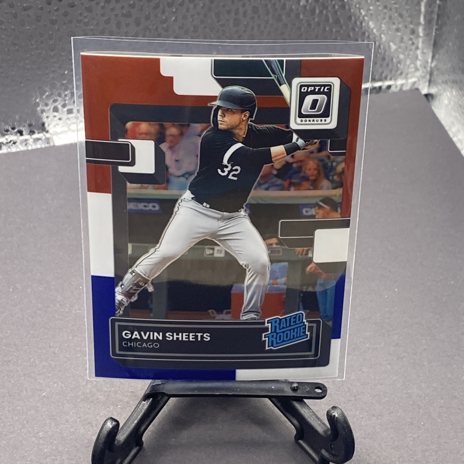 2022 Donruss Optic Gavin Sheets Rated Rookie Red White & Blue Prizm #141/199