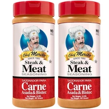 Chef Merito Carne Asada Seasoning 14oz 2-Pack – Authentic Mexican Flavor