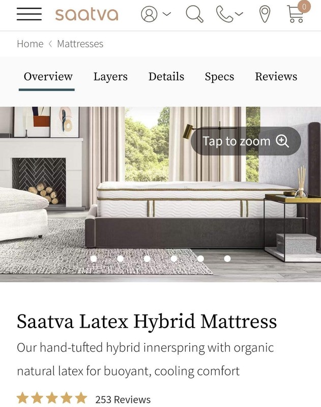 Saatva Latex Hybrid Mattress - Highly rated Buy It For Life recommendation