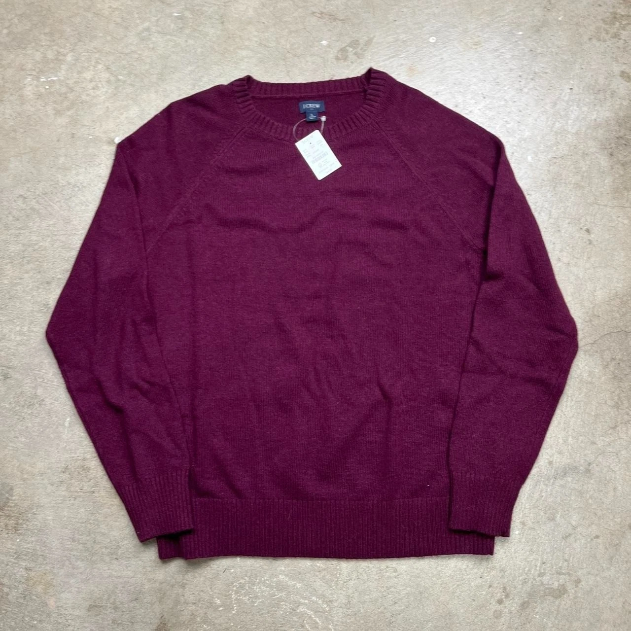 Nwt Jcrew Lambswool Sweater Burgundy Wine Mens Large