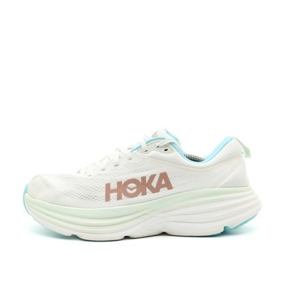 Hoka One Damen Bondi 8 Laufschuhe Weiß/Mint Mesh Low-Top ämpfung Laufschuh EU 44
