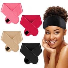 Eurzom 4 Pcs Satin Hair Wrap Sleeping, 1 Count Pack of 4 , Neutral Colors