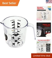 Clear Plastic 2-Cup Measuring Cup - Precision for Every Recipe, Dishwasher Safe