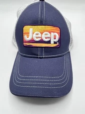 Jeep Point Break Mesh Back Adjustable Hat/ Trucker Hat Blue and Purple OSFM