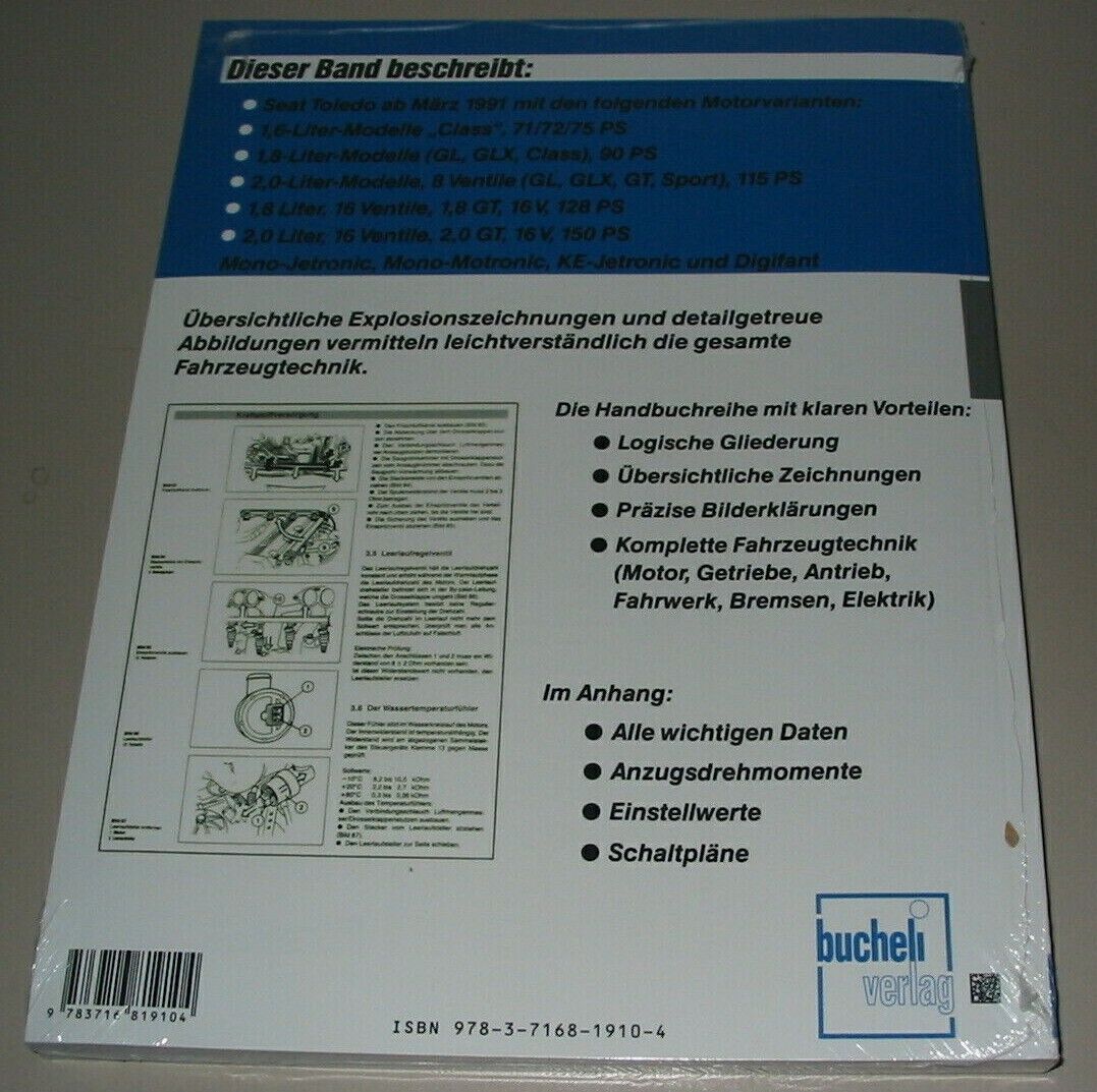Thumbnail - Reparaturanleitung Seat Toledo Class Gl Glx Gt Sport Ab März 1991 Buch