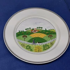 Villeroy & Boch "Design Naif" Porcelain Individual Salad Plate Hunter & Dog 