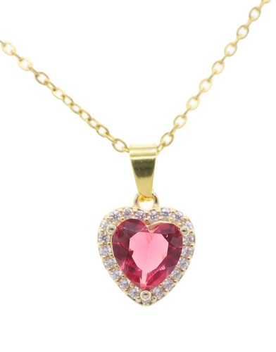 Red Heart Friends Pendant Necklace Friendship Wish Card - Picture 3 of 4