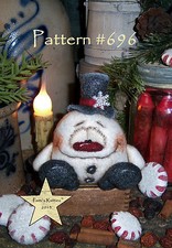 Patti's Ratties Primitive Christmas Snowman Snowflake Doll Paper Pattern 696