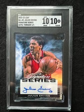 2022-23 Leaf Signature Series Auto Tornado 1/1 Julius Irving SGC 10/10 🔥🏀🔥