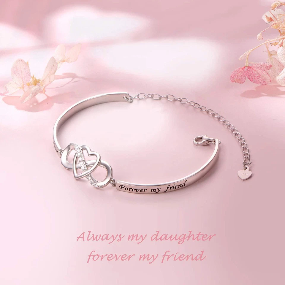 Bracelet en argent sterling 925 pour fille avec message inspirant de la part ... - Photo 4/4