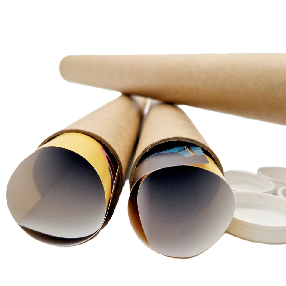 10 tubes carton brun pour affiche poster 5 cm x 64 cm - Photo 3/3