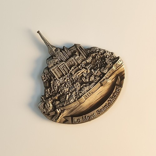 Mont Saint-Michel un famoso lugar de peregrinación en Francia 3D metal nevera imán regalo - Imagen 2 de 5