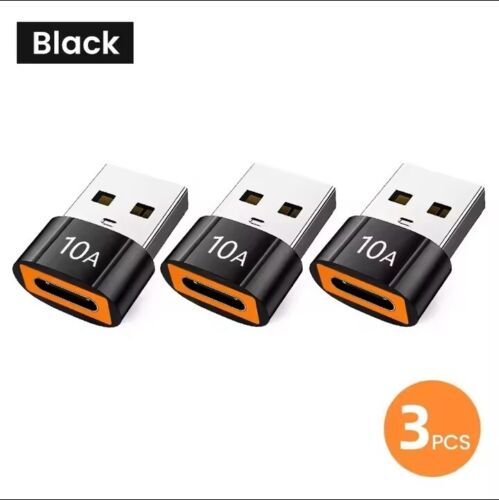 10A USB 3.0 to Type C Adapter OTG USB Female to Male Fast Charging, Laptop iPad