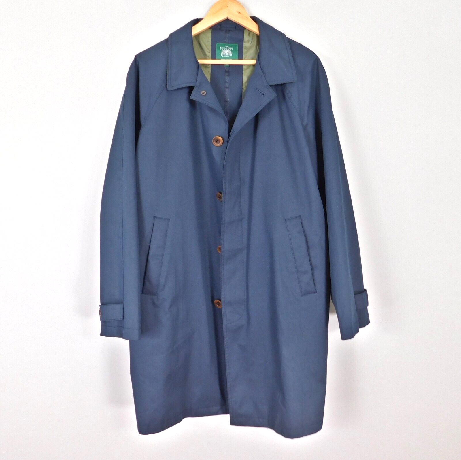 FILA Cappotto Savile Row Navy taglia XL resistente alla doccia bottoni davanti elegante casual Richmond