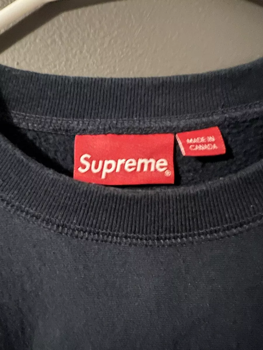 Supreme Box Logo Crewneck (FW18) Navy Size S | eBay