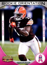 2011 Gridiron Gear ROOKIE ORIENTATION PINK BREAST CANCER GREG LITTLE RC - Browns