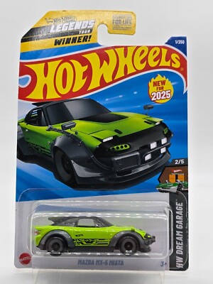 2025 Hot Wheels Legends Winner Green Mazda MX-5 Miata HW Dream