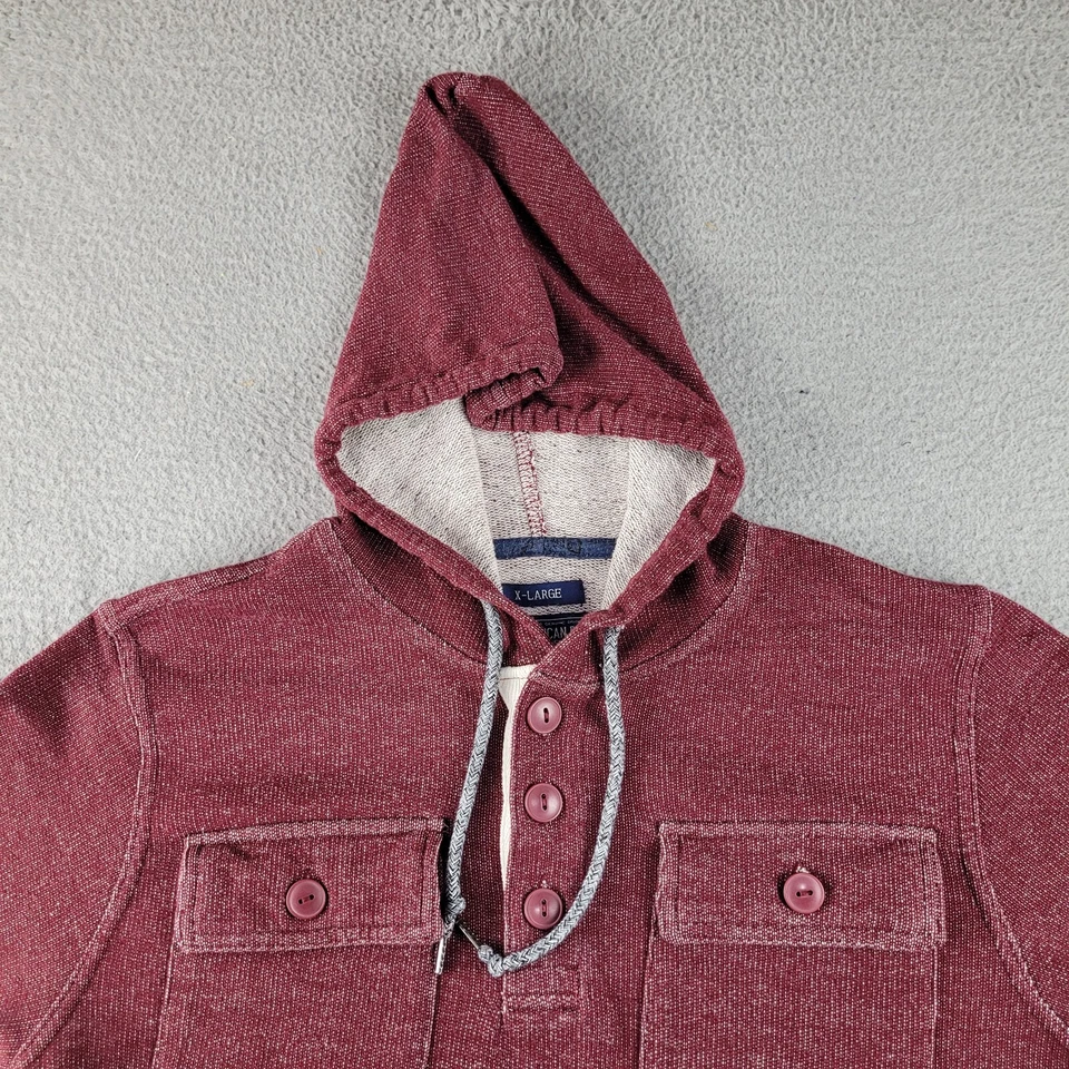 Sudadera con Capucha American Rag Cie Para Hombres Extra Grande Roja Tejida Pullover Sudadera Preppy Foto 3 de 4