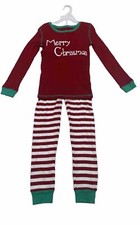 Jingles  Joy Merry Christmas 2pc Kids Pajama Set - Size 7 - Red-Green-White NEW