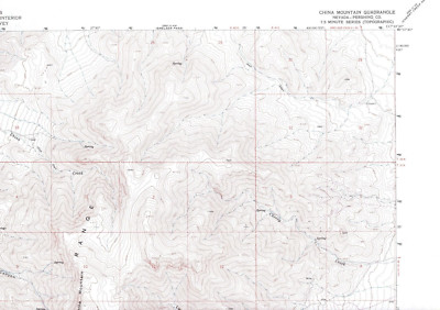 China Mountain, Nevada 1965 Vintage USGS Topo Map 7.5 Quadrangle Topographic