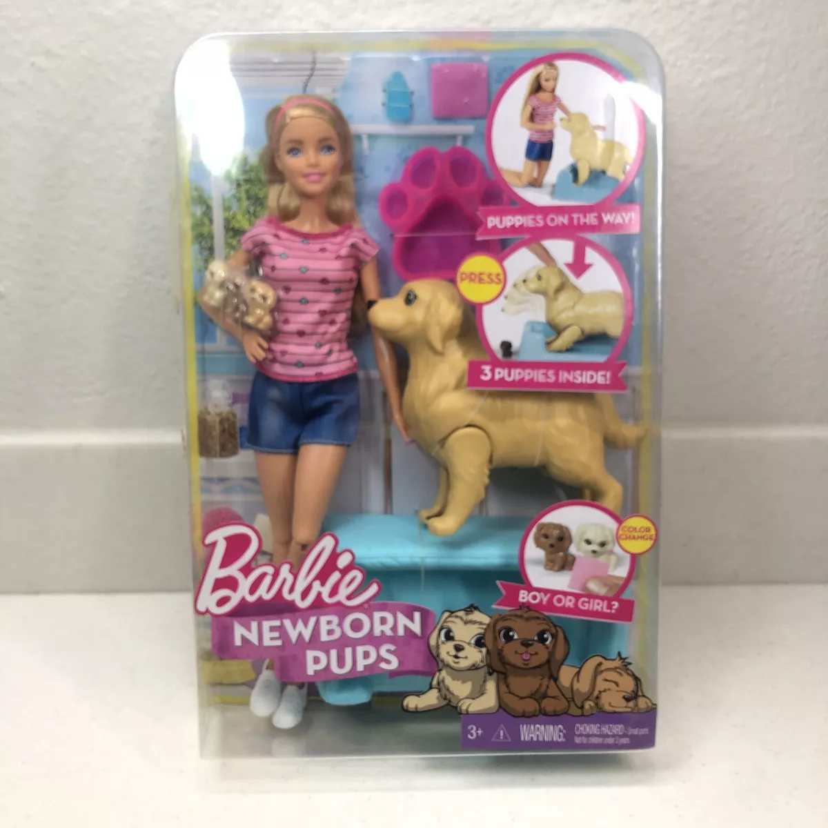 Barbie With Newborn Pups Puppy Surprise Color Change Brand New