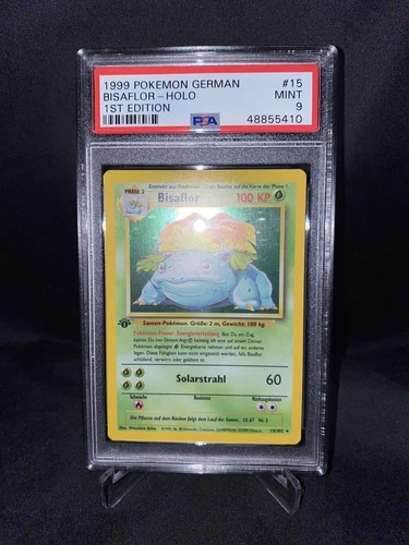 Pokemon 1999 German 1st Edition Base Set Holo Bisaflor Venusaur *MINT PSA 9*