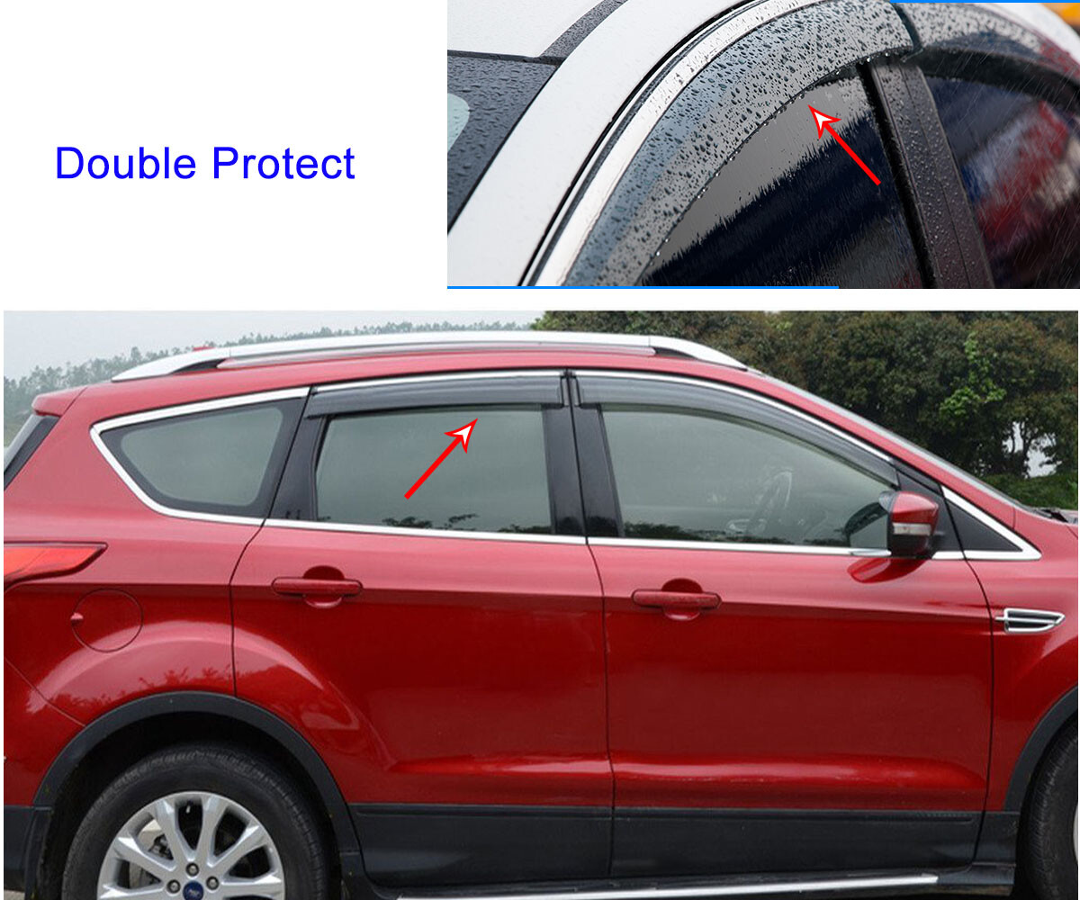 4pcs Car Window Visor Deflector Rain Guards for Jeep Grand Cherokee
