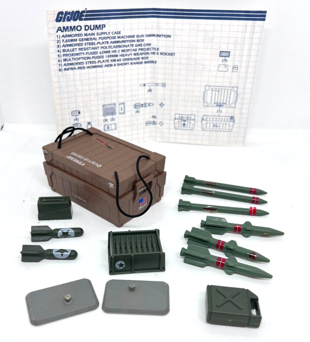 💥RARE 1985 GI Joe AMMO DUMP 100% Complete UNBROKEN💥