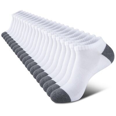 10 Pairs Mens Cushion Ankle Socks Men 10 Pack Low Cut Comfort Breathable Casu...
