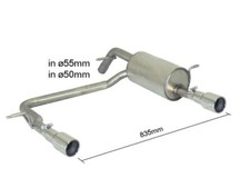 Ragazzon Duplex Edelstahl Sportauspuff Peugeot 208 XY 1.6 rechts links je 1x90mm