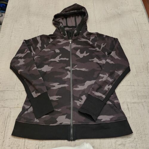 ATHLETA Triumph Printed Hoodie XLT Sweatshirt Black Gray Camo Size XL Tall