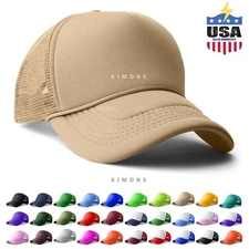 Trucker Hat Foam Mesh Baseball Cap Adjustable Snapback Army Solid Plain Men 3