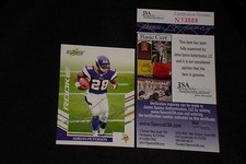 ADRIAN PETERSON 2007 SCORE ROOKIE SIGNED AUTOGRAPHED CARD #341 VIKINGS JSA CERT.