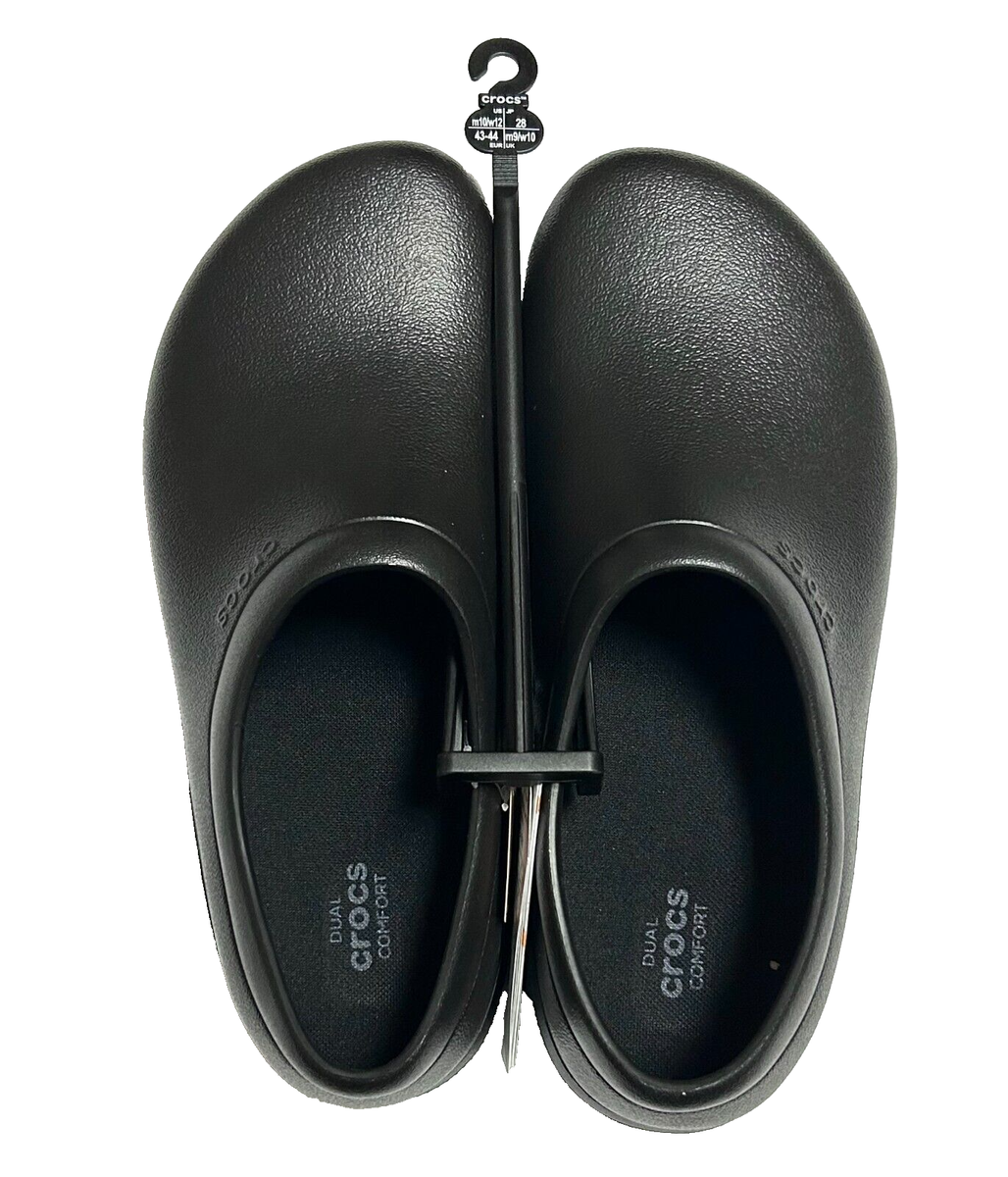 Crocs On The Clock Slip Resistant Shoes Work Slip On Mens 10 