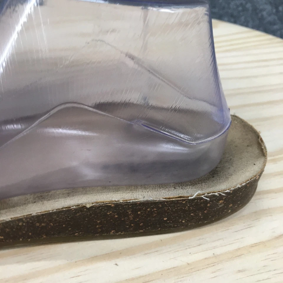 Sandalias Apostrophe para mujer 10 lentejuelas deslizables planas sin cordones gris plata cuero Foto 3 de 4