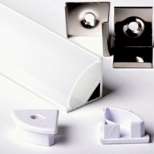 10x 2metri 1616 (20M) 20metri PROFILO DI ALLUMINIO 16x16mm PER STRISCE LED BARRA - Foto 7 di 22
