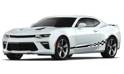 Finishing flag stripes graphics stickers decal compatible with Chevrolet Camaro - Foto 12 di 15