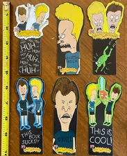 Beavis and Butt-Head Book Marks from 1994 Lot of 6 All different and Unused.