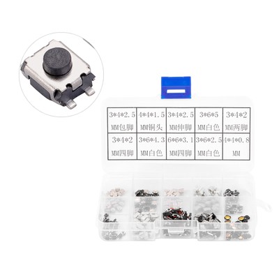 250Pcs Tactile Push Button Micro Switch Assortment For Car Key Remote Contro BBT