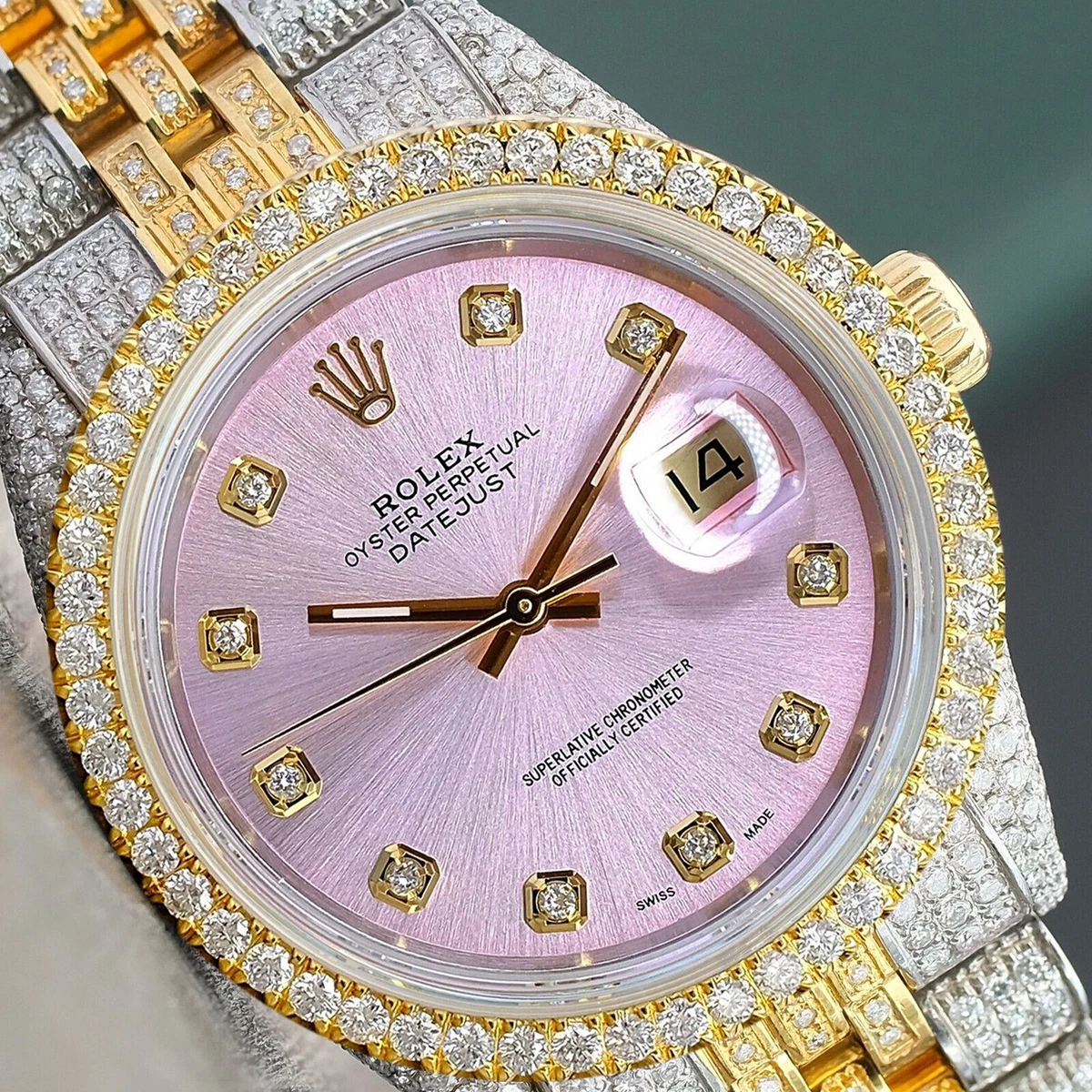 Rolex iced out rainbow sales
