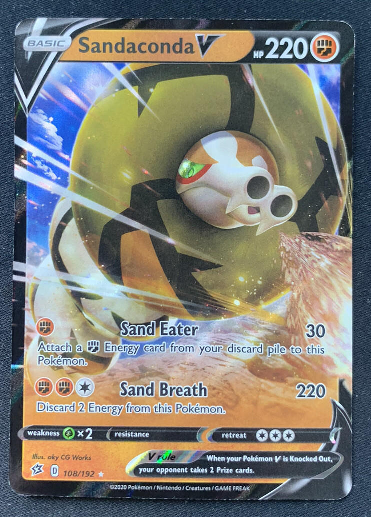 Sandaconda V 108/192 - Rebel Clash - Ultra Rare Holo Pokemon Card Near Mint
