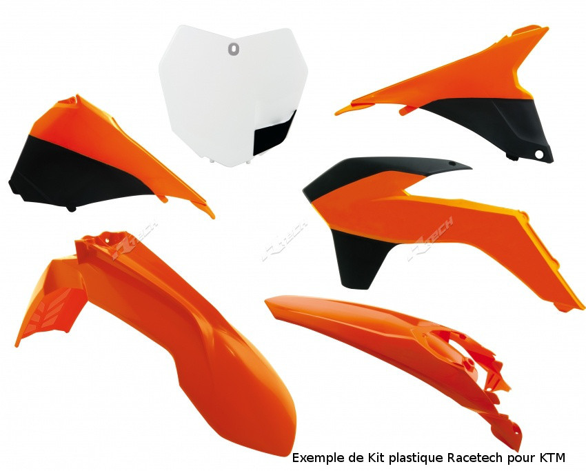 Kit plastique Racetech haute résistance couleur origine pour habillage KTM SX 250 2013