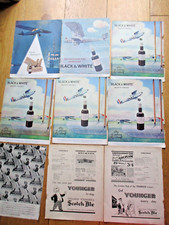 9 Vintage Whisky/Bier Werbung 30er Jahre