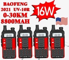 4X BAOFENG UV10R DUAL BAND U/VHF WALKIE TALKIE FM HAM LONG RANGE 16W 2-WAY RADIO