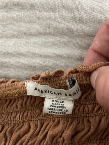 American Eagle Women’s Cropped Tank Top Brown Daisy Print Size Small - Bild 5 von 5