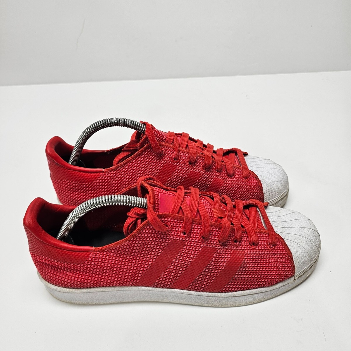 Adidas Superstar Red Core Athletic Gym Walking Fashion Fitness