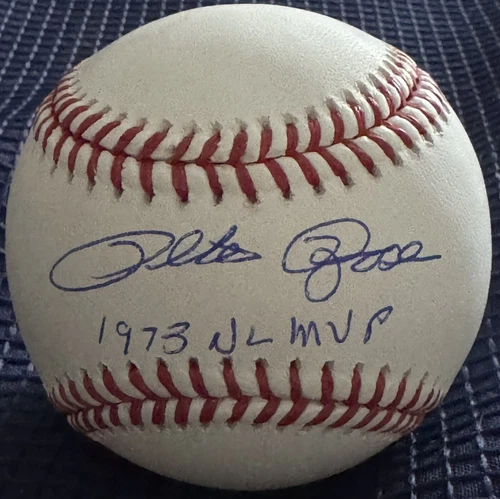 PETE ROSE Signed/Autographed OML Baseball Inscribed “1973 NL MVP” PSA/DNA🔥