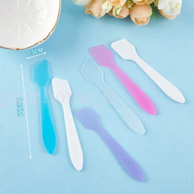 10 Pcs Mini Cosmetic Spatulas Scoop Face Cream Makeup Mask Mixed Spoon Beauty UK