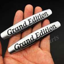 2pcs Metal Chrome Matte Grand Edition Car Fender Emblem Badge Decals Sticker V12 2pcs Metal Chrome Matte Grand Edition Car Fender Emblem Badge Decals Sticker V12