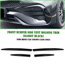 Car Front Bumper Side Air Vent Trims For Benz CLE Coupe C236 2024 Gloss Black